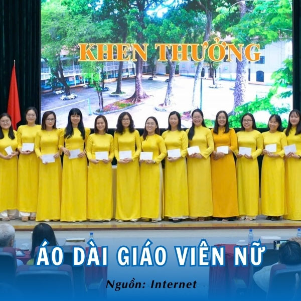 Áo dài giáo viên nữ Lê Quý Đôn tối giản, thanh lịch