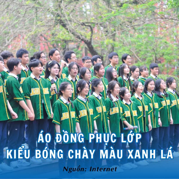 Áo lớp kiểu bóng chày màu xanh lá độc đáo, ấn tượng