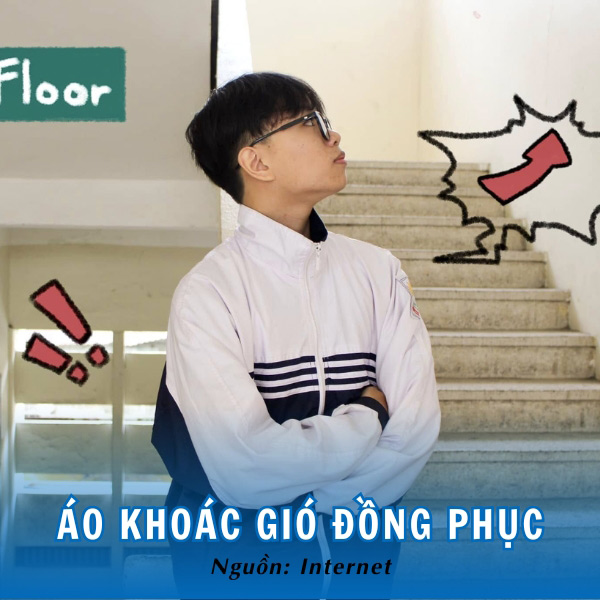 Mẫu áo khoác gió THPT Kim Liên trẻ trung, thể thao