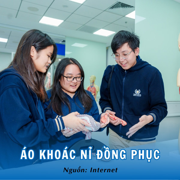 Áo khoác nỉ đồng phục Vinschool tối giản, thời thượng