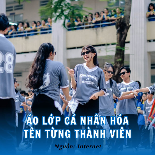 Mẫu áo lớp cá nhân có tên độc đáo, thiết kế hiện đại
