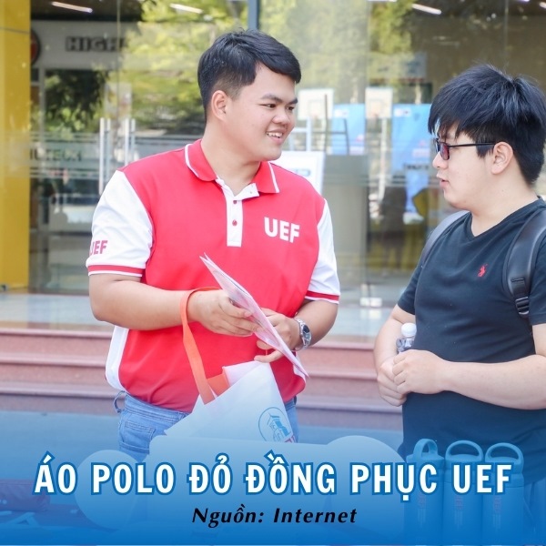 Áo polo đỏ đồng phục UEF ấn tượng, hiện đại
