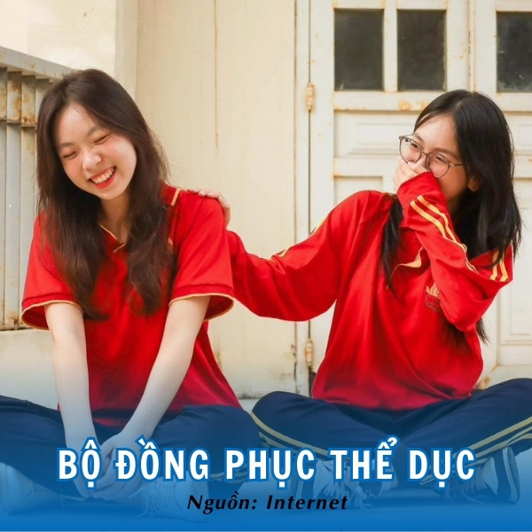 Đồng phục thể dục THPT Kim Liên sắc đỏ ấn tượng