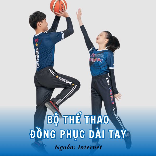 Bộ thể thao đồng phục dài tay cá tính, hiện đại