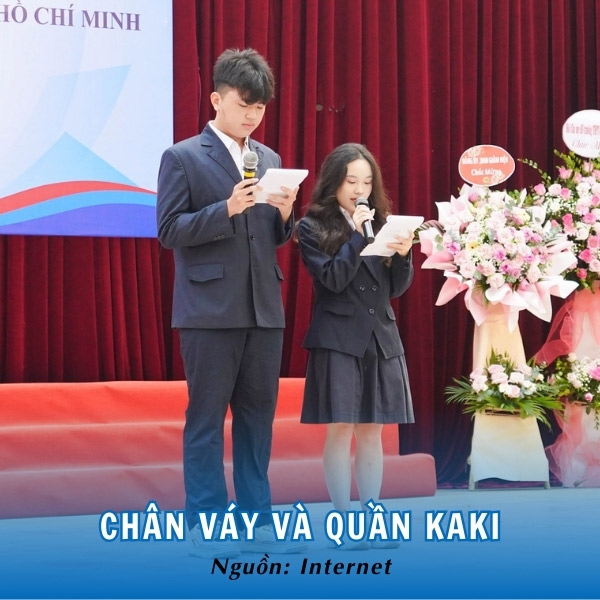 Chân váy và quần kaki đồng phục THPT Chu Văn An chỉn chu, tinh tế