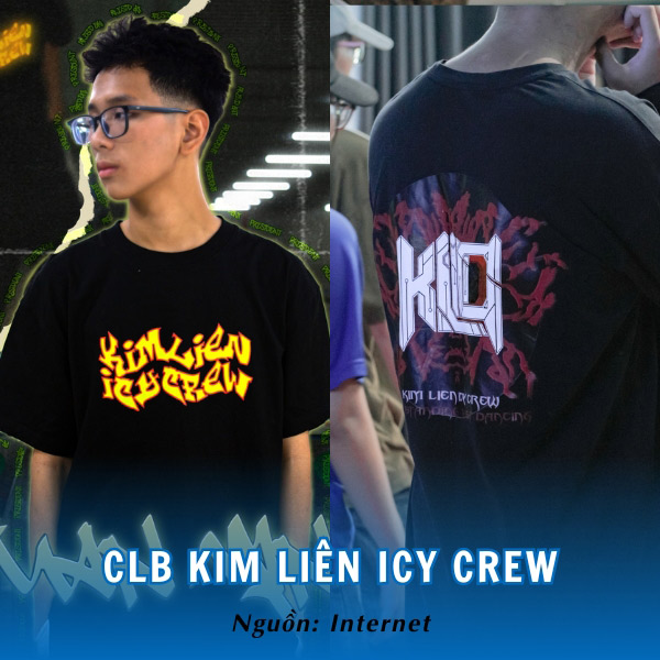 Áo thun đen cá tính CLB Kim Liên Icy Crew