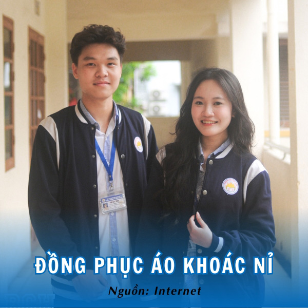 Áo khoác nỉ THPT Kim Liên hiện đại, hợp thời