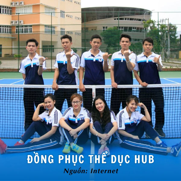 Đồng phục thể dục HUB xanh - trắng năng động