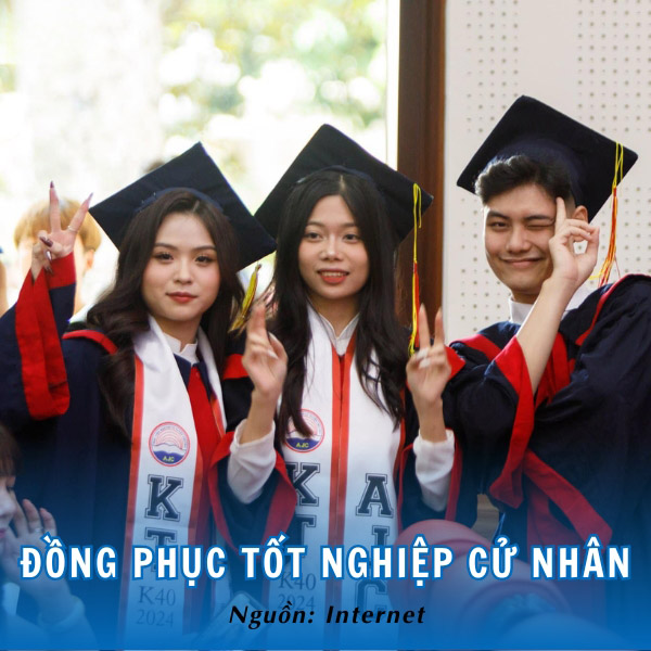Đồng phục tốt nghiệp cử nhân AJC trang nghiêm, hiện đại