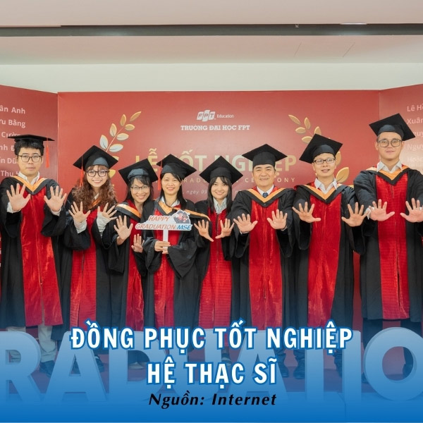 Đồng phục tốt nghiệp hệ Thạc sĩ trang trọng, chỉn chu