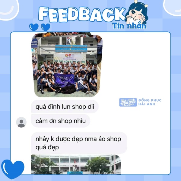 feedback của khách hàng về áo lớp hải anh - 2