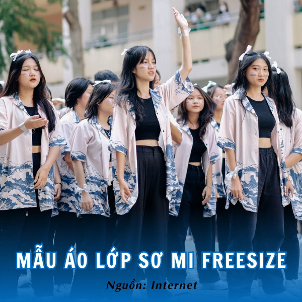 Áo lớp sơ mi kiểu dáng freesize độc đáo, nổi bật