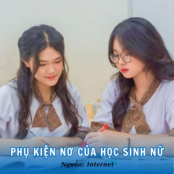 Phụ kiện nơ của học sinh nữ Diên Hồng duyên dáng, hài hòa