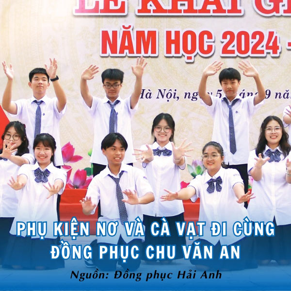Phụ kiện nơ và cà vạt đi cùng đồng phục trường Chu Văn An sang trọng