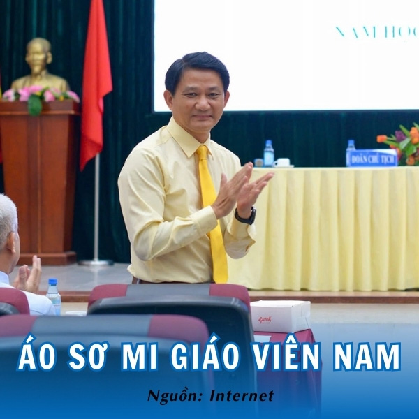 Áo sơ mi hiện đại giáo viên nam trường Lê Quý Đôn