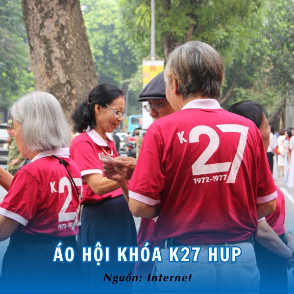 Tham khảo mẫu áo hội khóa K27 HUP thanh lịch, độc đáo