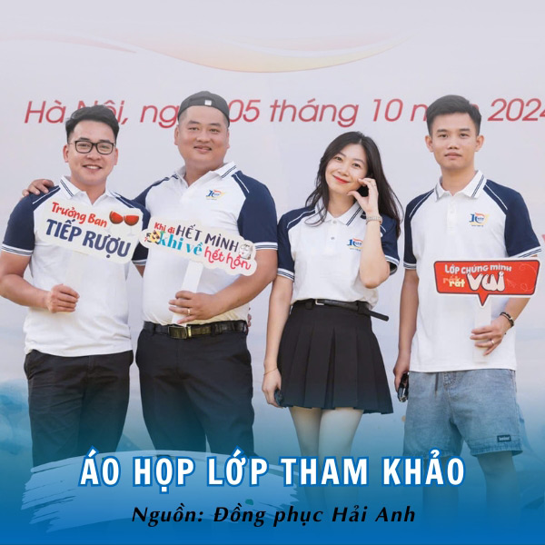 Mẫu áo họp lớp tham khảo thanh lịch, hiện đại của Đồng phục Hải Anh