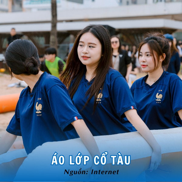 Áo lớp kiểu cổ tàu hiện đại, ấn tượng THPT Lý Thái Tổ