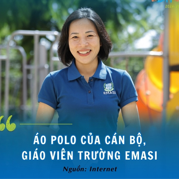 Áo polo của cán bộ, giảng viên trường EMASI thanh lịch, chuẩn mực