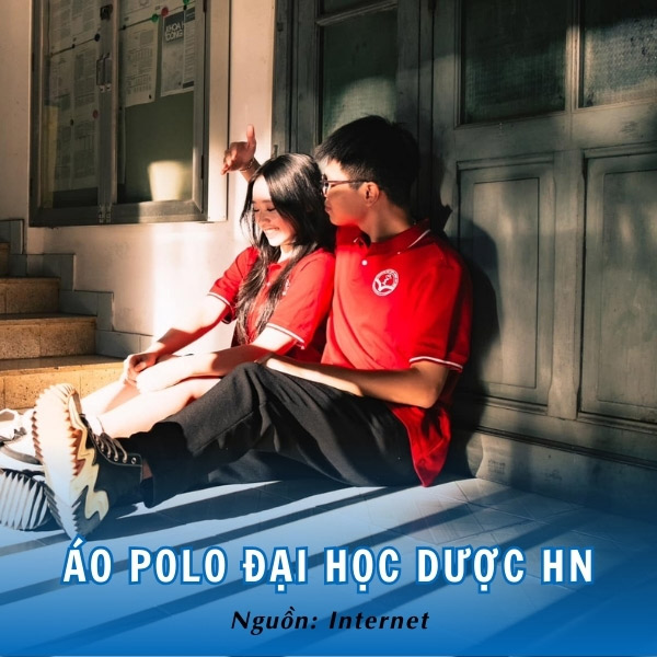 Áo polo Đại học Dược HN đỏ rực ấn tượng, hiện đại