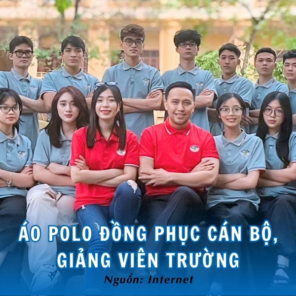 Áo polo đồng phục cán bộ, giảng viên trường ĐH Phương Đông thanh lịch