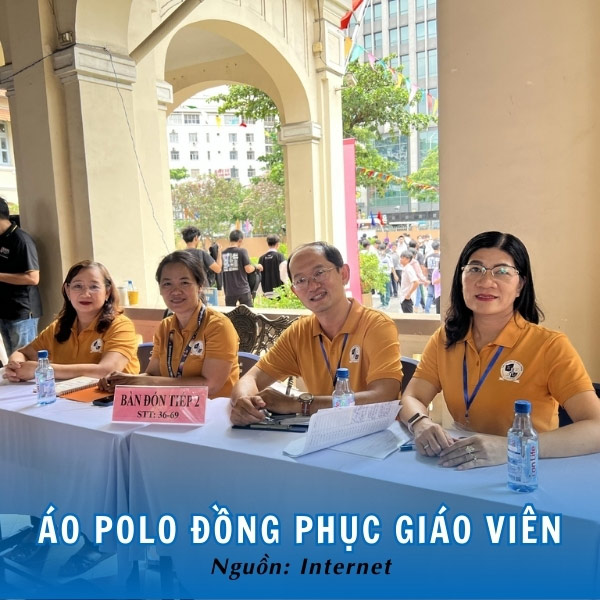 Áo polo giáo viên đồng phục trường Lê Hồng Phong TPHCM bắt mắt