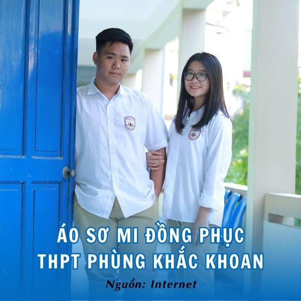 Áo sơ mi đồng phục trường THPT Phùng Khắc Khoan tinh khôi