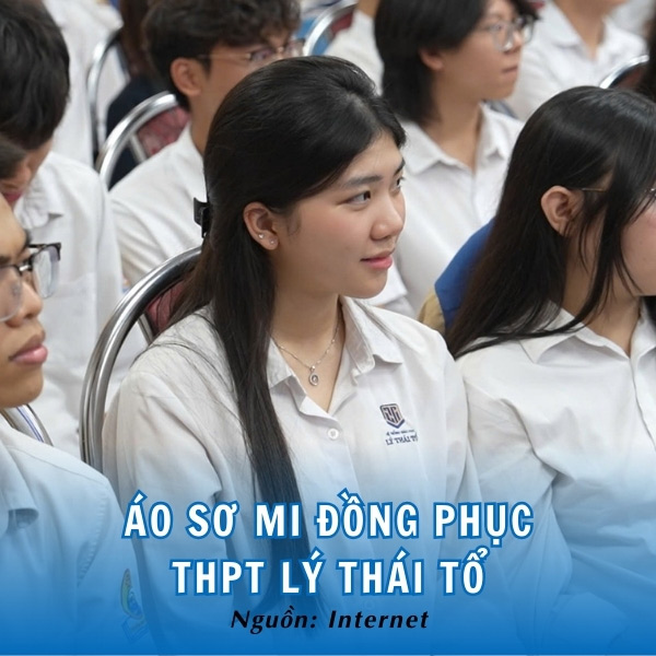 Áo sơ mi đồng phục trường THPT Lý Thái Tổ tinh khôi, trẻ trung