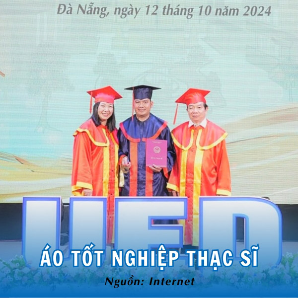 Áo tốt nghiệp Thạc sĩ Sư phạm ĐN sang trọng, cao quý