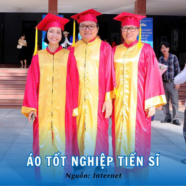 Áo tốt nghiệp Tiến sĩ đồng phục QNU sang trọng, bắt mắt