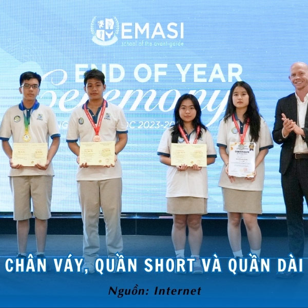 Chân váy, quần short và quần dài đồng phục trường quốc tế chỉn chu