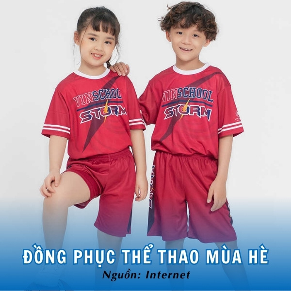 Đồng phục thể thao mùa hè Vinschool năng động, cá tính