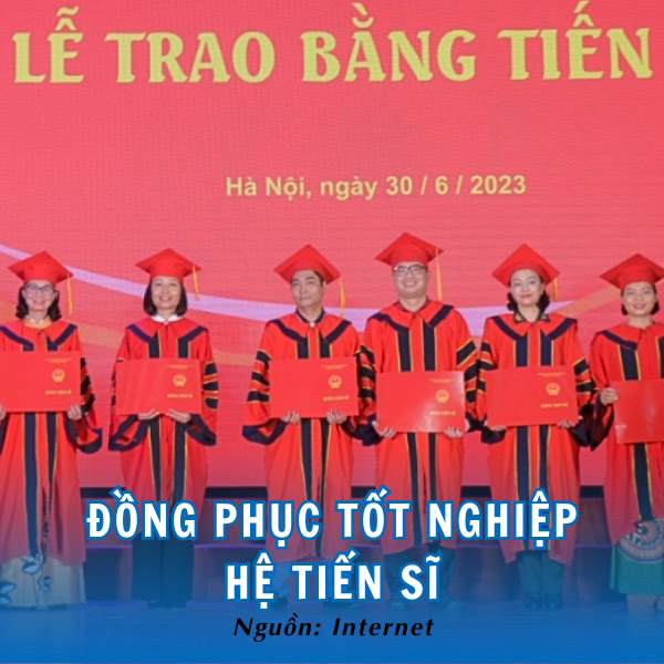 Đồng phục tốt nghiệp hệ Tiến sĩ HUC sang trọng, đẳng cấp