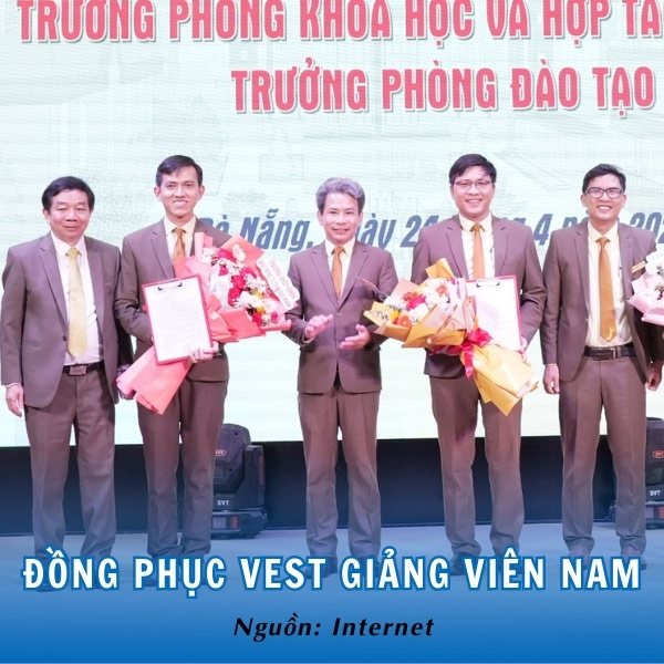 Đồng phục vest giảng viên nam Sư phạm Đà Nẵng hiện đại, lịch thiệp