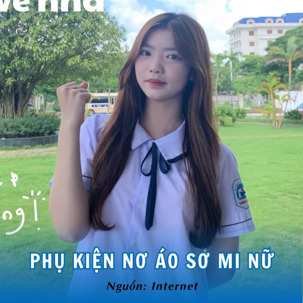 Phụ kiện nơ áo sơ mi nữ tinh tế, nhẹ nhàng