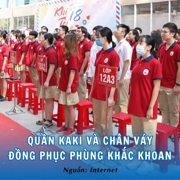 Quần kaki và chân váy đồng phục Phùng Khắc Khoan trang nhã