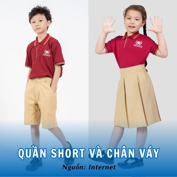 Quần short và chân váy đồng phục Vinschool chỉn chu, thanh lịch